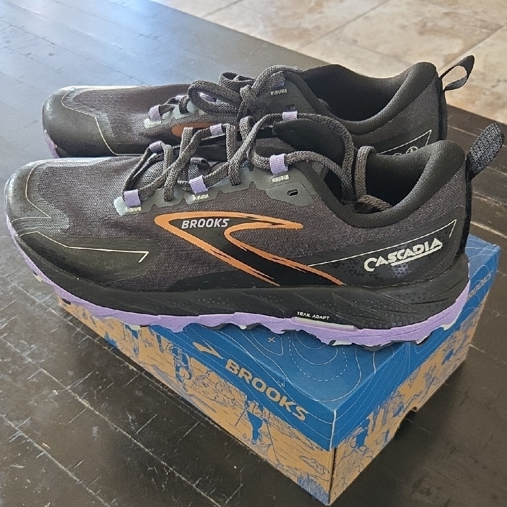 Brooks Black and Purple Trail Running Shoe